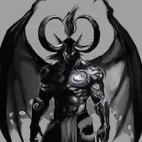 恶魔头像带翅膀黑白男生【点击鼠标右键下载】