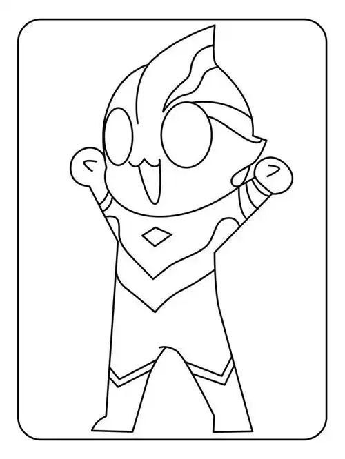 奥特曼简笔画简单涂颜色(卡通奥特曼涂色简笔画)(3)