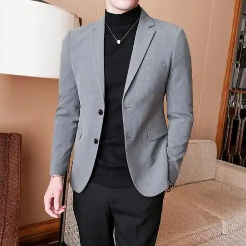 西装外套男休闲冬季西服上衣男士韩版潮流高端商务修身礼服小西装