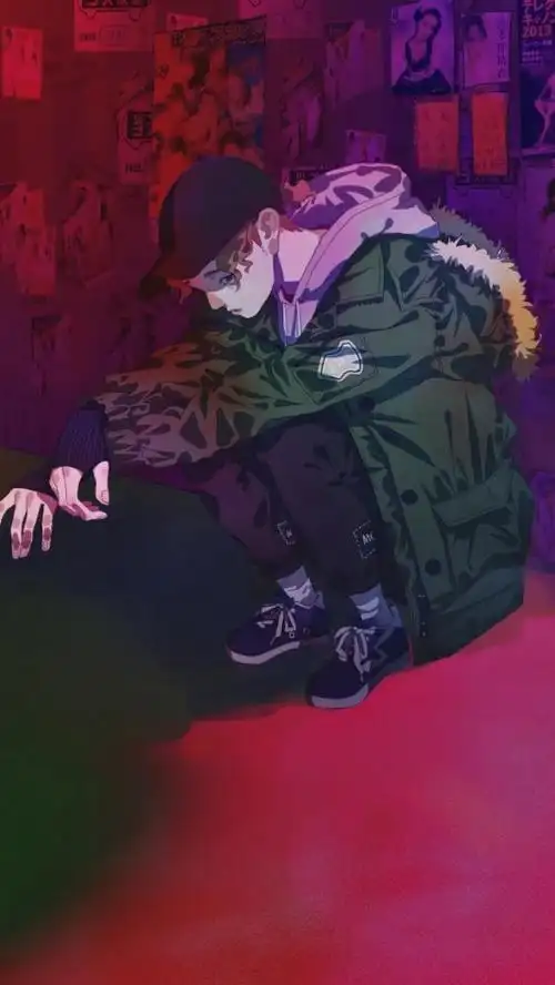 时尚潮流霸气一点的男生动漫聊天背景