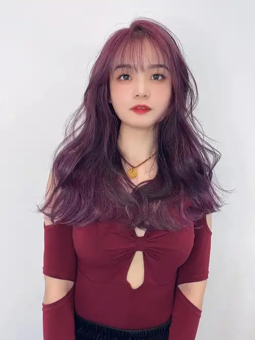 超好看的发色紫红雾霾色