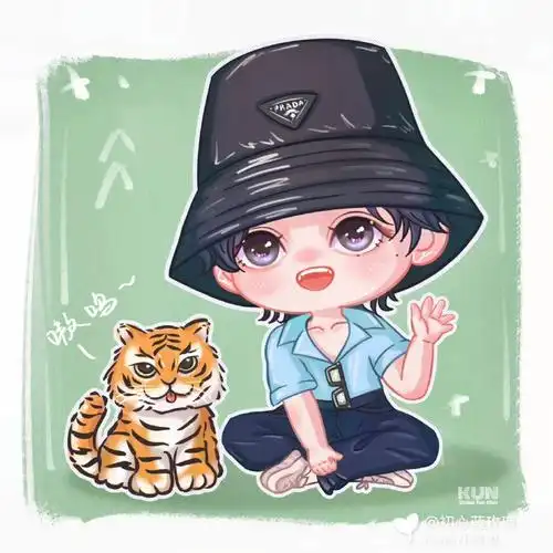 蔡徐坤漫画头像