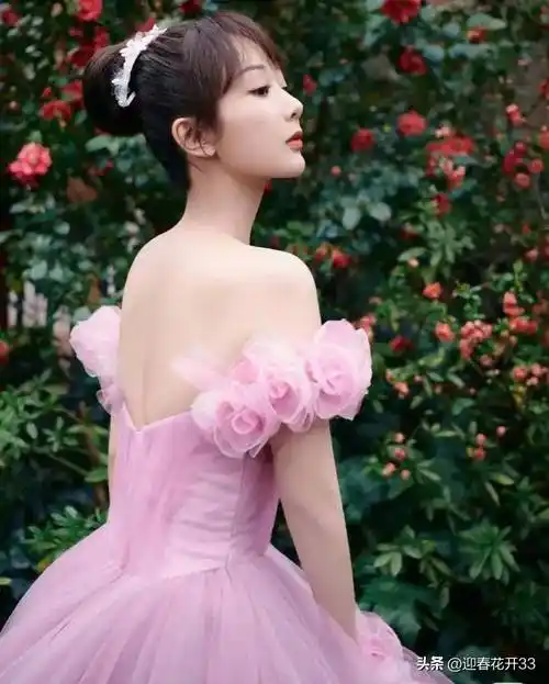 杨紫身穿各种礼服裙,美得就像一个小公主,亭亭玉立,温润甜美_长裙