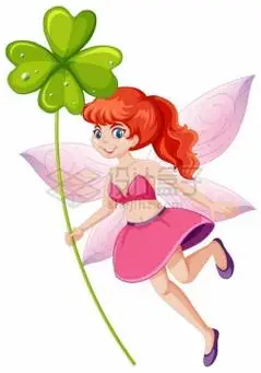 拿着四叶草的花仙子卡通仙女3186343矢量图片免抠素材