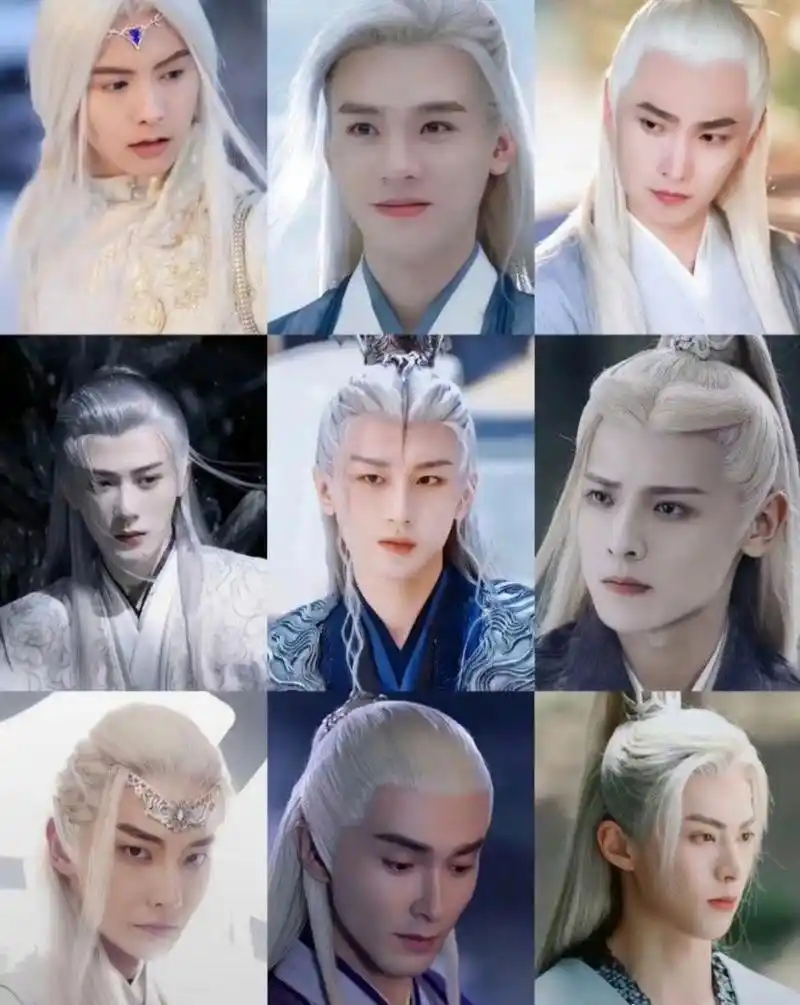 娱乐圈仙侠古装男主白发造型,龚俊,檀健次,马天宇,成毅,王鹤棣