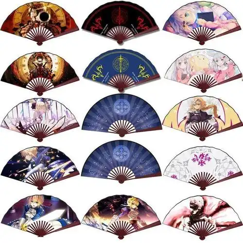 扇子十二星座古风汉服舞蹈扇中国风儿童男生女孩扇子