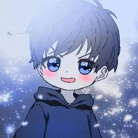 卡通蓝背景情侣头像 卡通头像图片大全 -【爱个性】