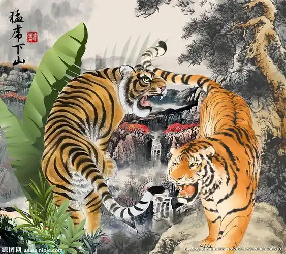 猛虎下山设计图__广告设计_广告设计_设计图库_昵图网nipic.com