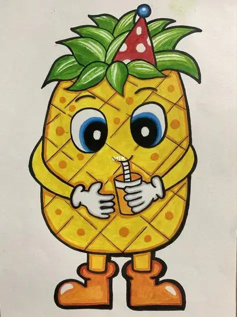 彩色简笔画静物简笔画拟人动物拟人化简笔画卡通创意儿童填色简笔画