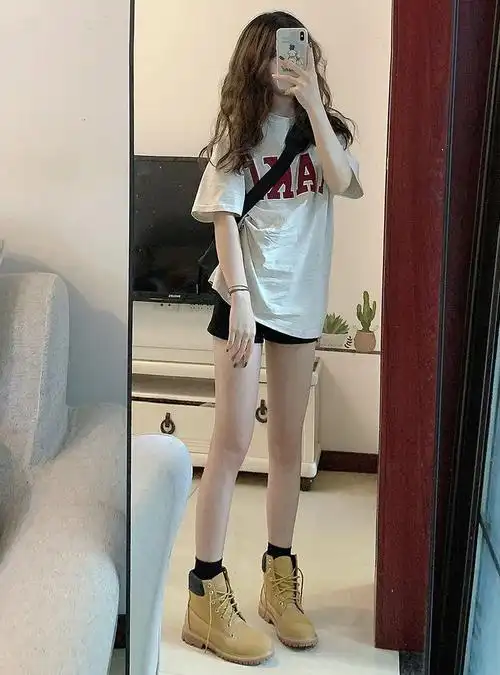 抖音200克后包条 春夏宽松正肩印花短袖t恤图片