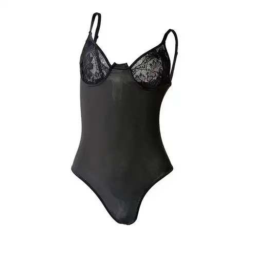 lb029女士情趣内衣泳料蕾丝肩带底档开扣三角连体dy001