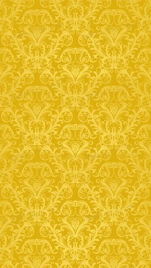 金黄色花纹底纹h5背景