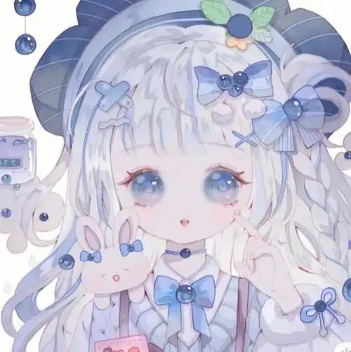 蓝色系闺蜜头像