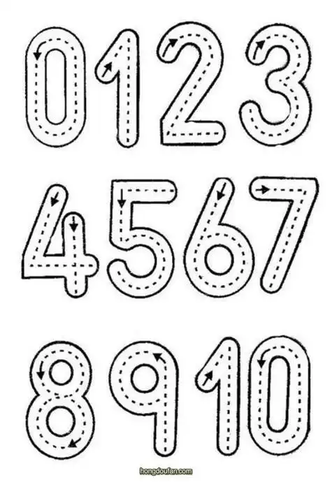 数字简笔画可打印