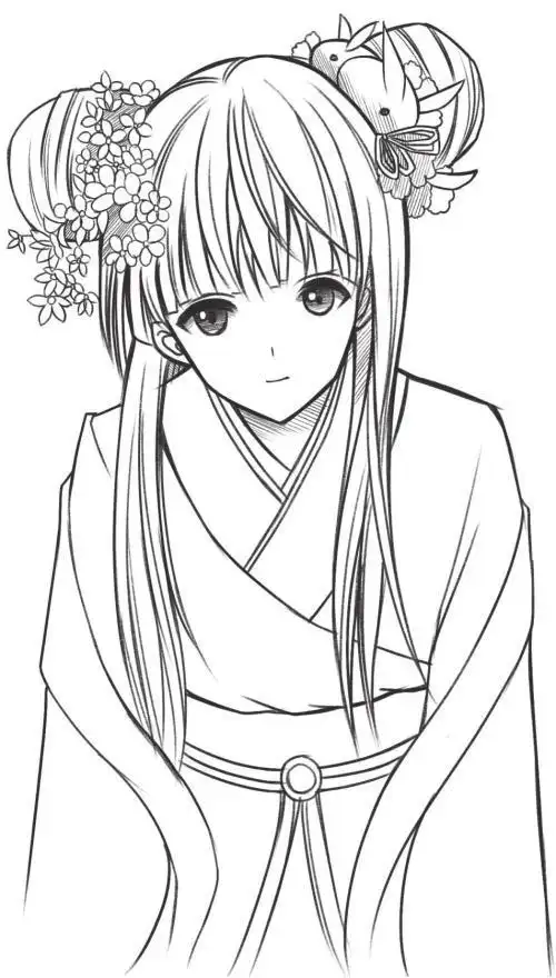 昙花动漫人物简笔画 简笔画图片大全-蒲城教育文学网