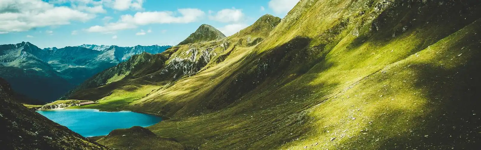山,湖,绿,草,夏 壁纸 - 3840x1200 双屏全景