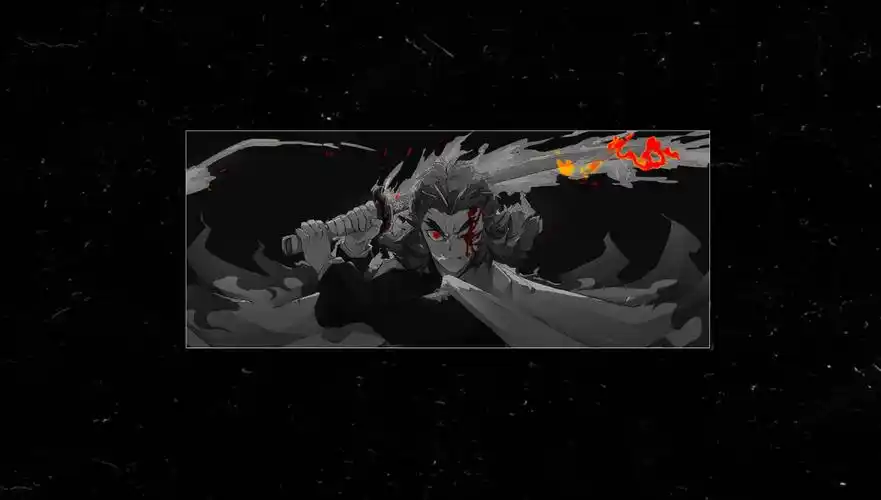 wallpaperengine黑白风鬼灭之刃炎柱动态壁纸