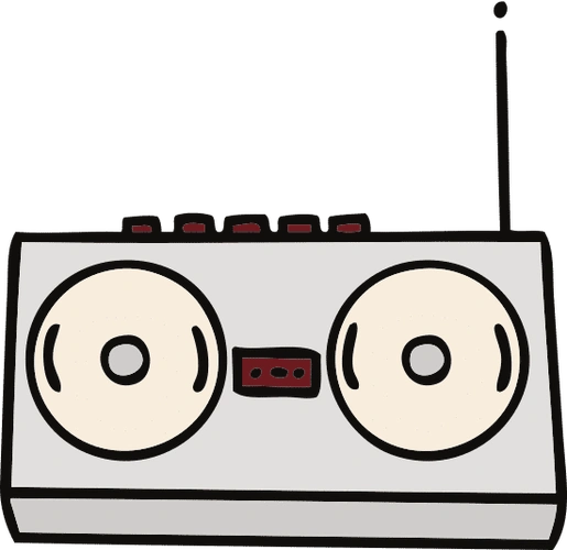 cute cartoon retro radio