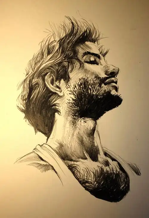 毛玉炖麻薯从illushb1658转采于2018-10-22 09:58:36胡子男素描毛玉炖