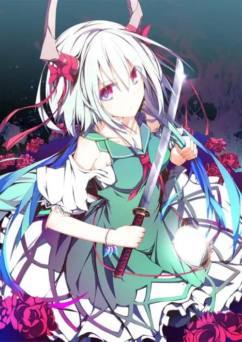 白发紫眸动漫女