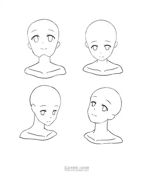 作业:动漫人物头部仰视,俯视的画法训练 - 苏南 - 轻微课