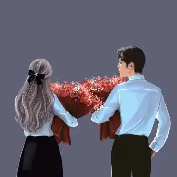 哇这组爱了 捧花背影头像 背景图 头像 情侣 要有多幸运 才可以成为一