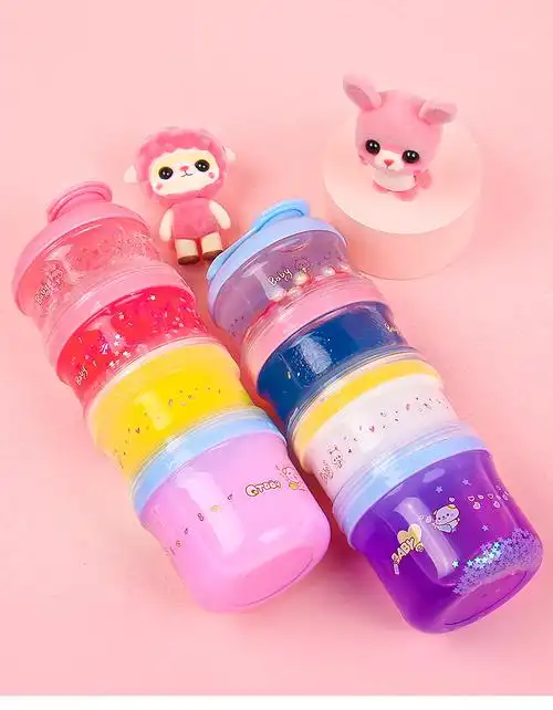 起泡胶儿童玩具史莱姆起泡胶套装网红少女气泡胶套装盒水晶泥假水紫冰