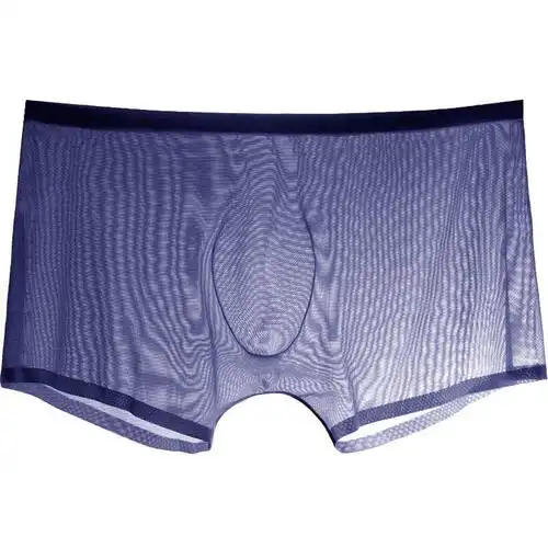 伊菲申 男士内裤冰丝无痕透气男生短裤衩加肥加大码男夏季薄款纱性感