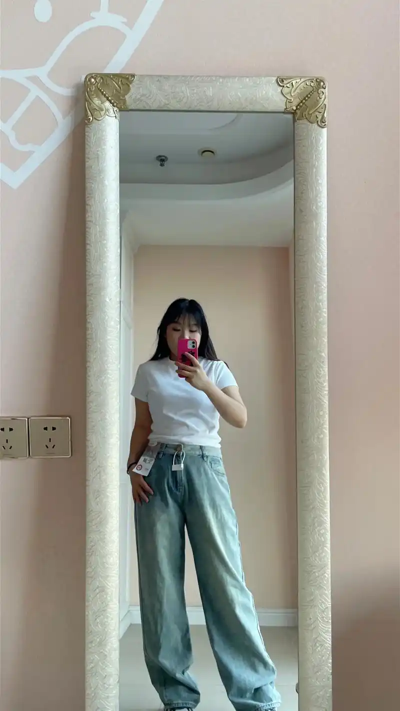 微胖160cm120斤.秋天的第一条牛仔裤#ootd穿搭 # - 抖音