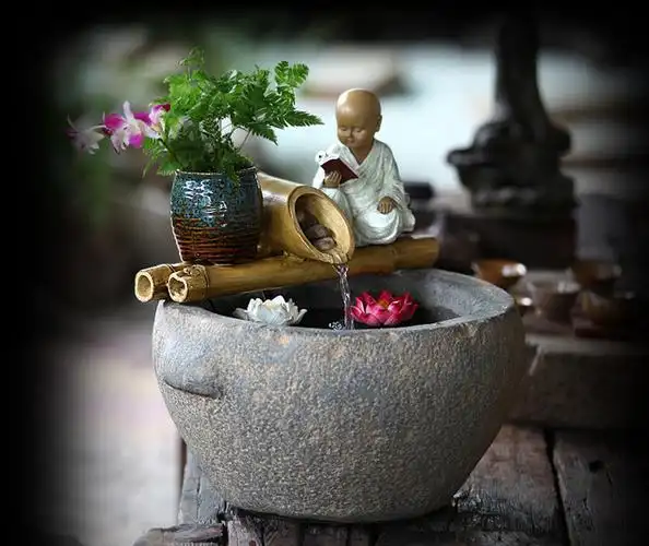 中式室内水景涌现一份优雅安详的动态之美