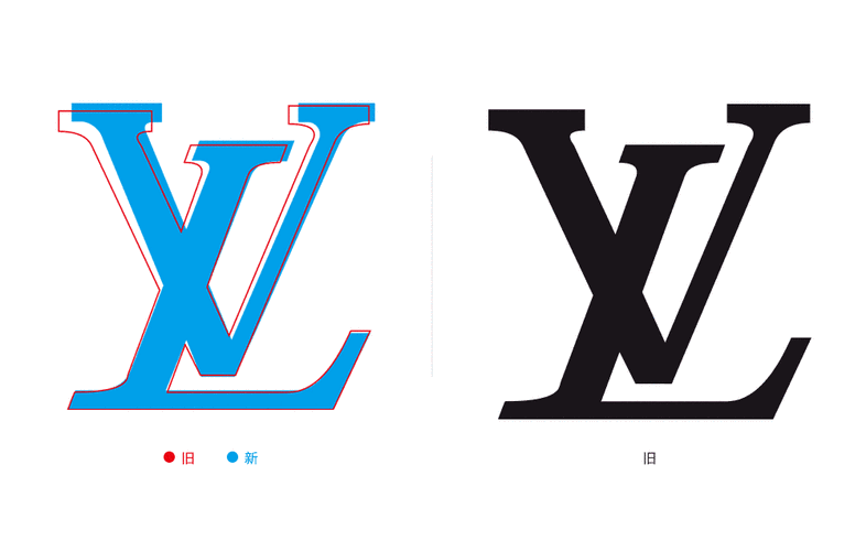 lv路易威登logo设计-微调lv字体设计图案更苗条更厚重