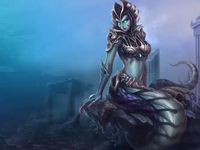 英雄联盟,蛇女,卡西奥佩娅,魔蛇之拥,游戏英雄联盟壁纸图片