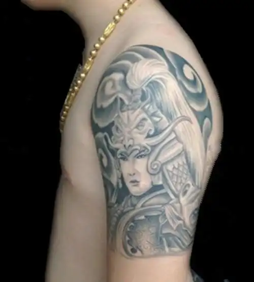 手臂三国名将赵云纹身