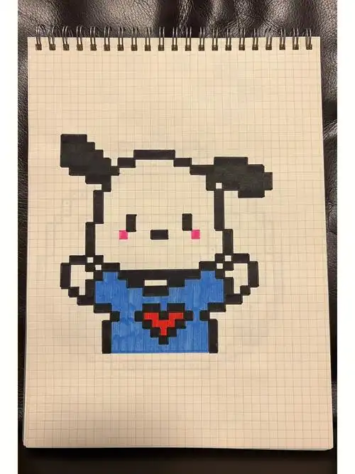 临摹  #网格画  #格子画  #手绘临摹  #b5  #爱上像素画