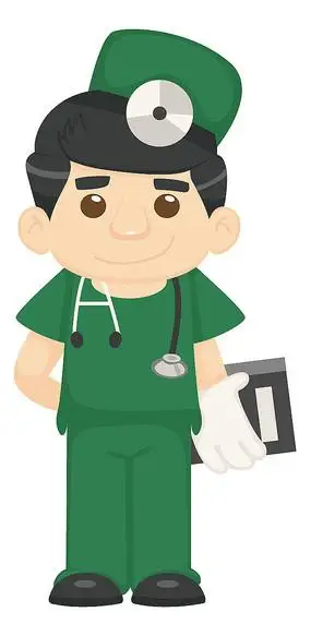 手绘卡通医疗专家医生