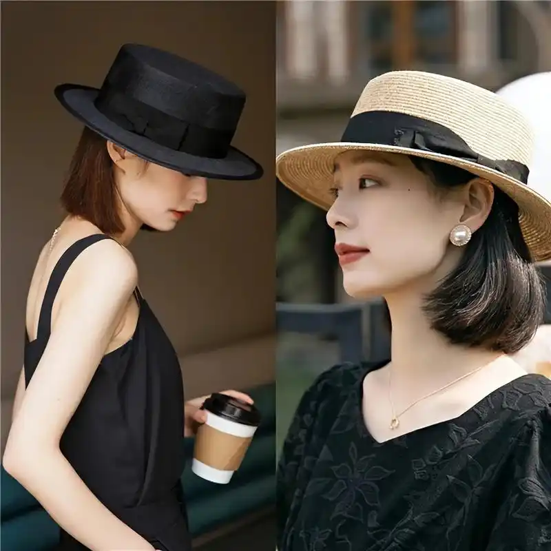 今年火了一种帽子叫"平顶帽",方脸,头大的女生也能驾驭,特美