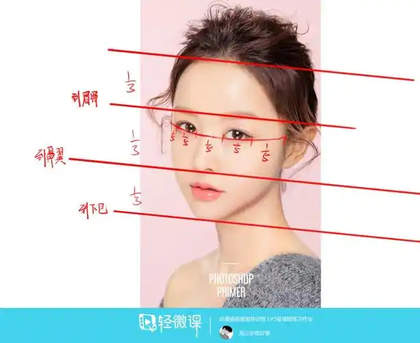 《标脸部比例—人物角色脸部五官入门练习》by 我三岁我好累