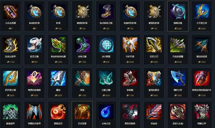 英雄联盟装备介绍大全2023版本