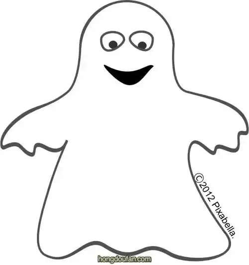 7张万圣节南瓜小鬼头卡通手绘简笔画