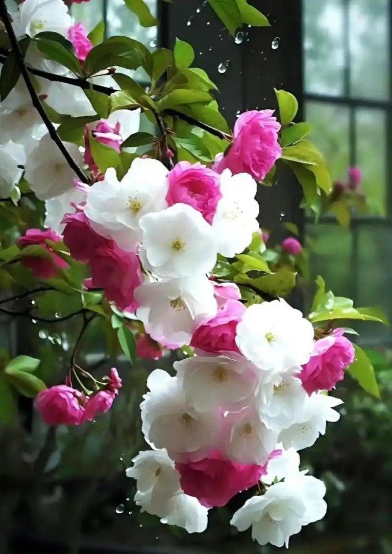 清新脱俗的山荆子花 五月的天空又高又远,湛蓝湛蓝的,明净如水洗.