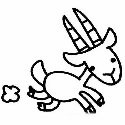 儿童山羊简笔画法适合幼儿园大班学画的小山羊简笔画