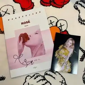 blackpink rose朴彩英亲笔签名纪念写真集 签名照套装 应援周边