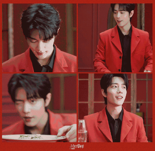 肖战红色时尚大片##星姐微博