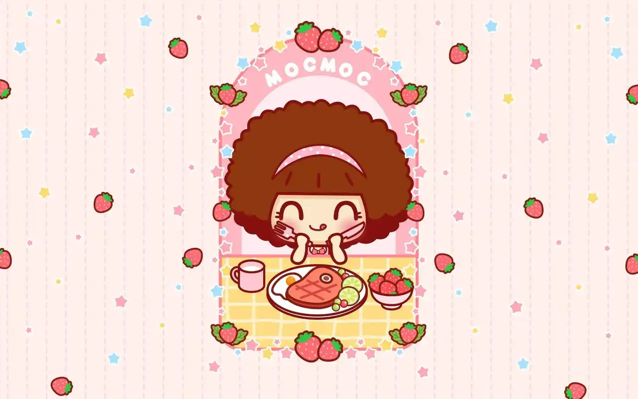 可爱卡通摩丝摩丝图片电脑壁纸高清大图预览1920×1200_卡通动漫下载