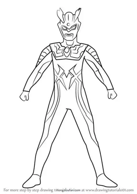 泽塔奥特曼奥特英雄涂色大全-红豆饭小学生简笔画大全