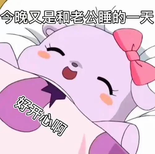 晚又是和老公睡的一天好开心啊巴库表情包撩妹撩汉表情