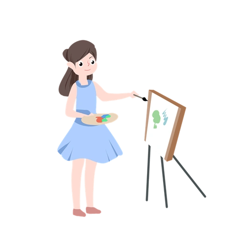 画画人物图片-画画人物图片素材设计免费下载