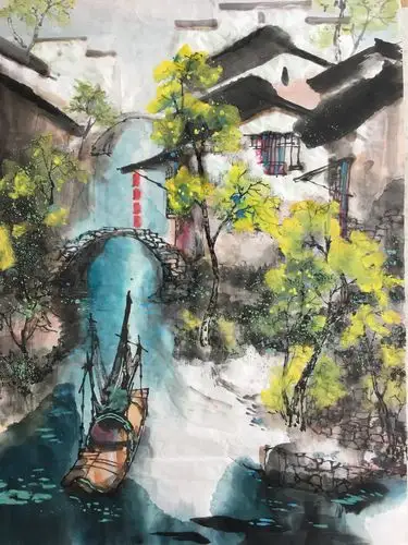 李思哲:诗画江南烟雨中
