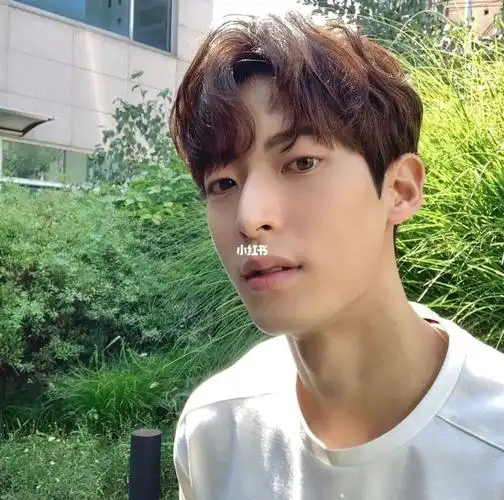 这款韩式蓬松烫适合高额头男生