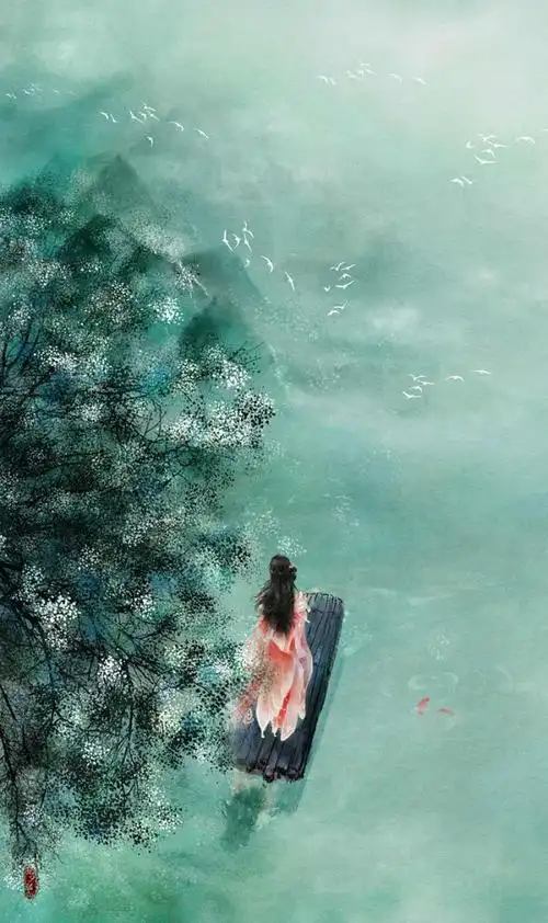 唯美古风背影图片